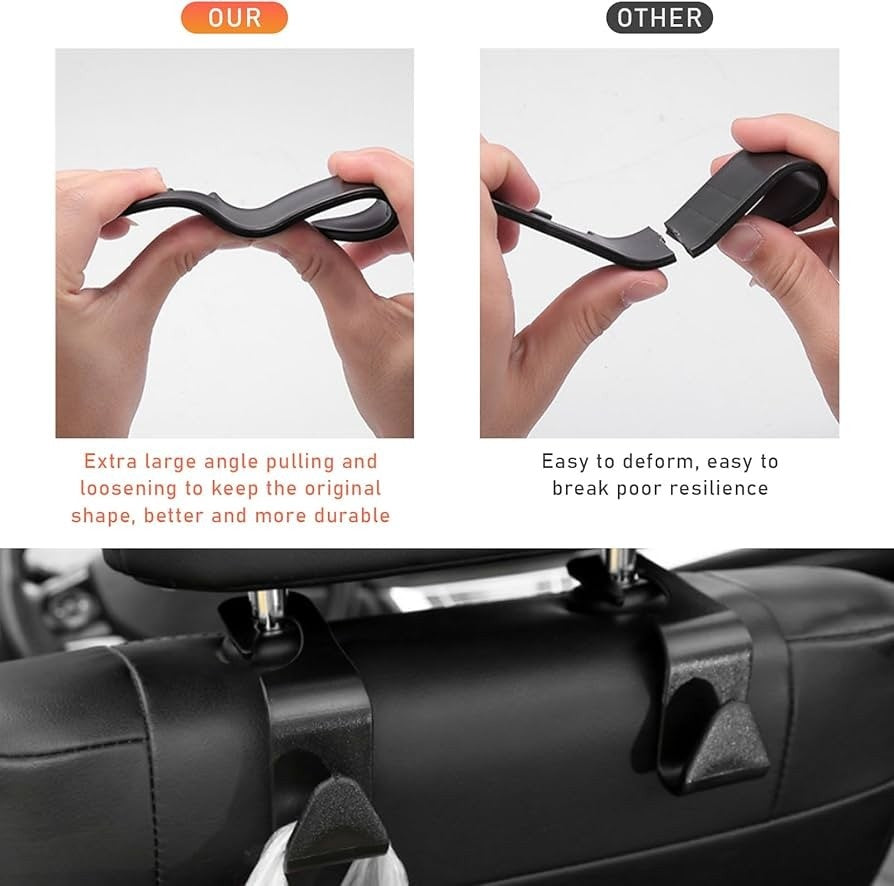 Set of 4 Car Seat Back Hooks
