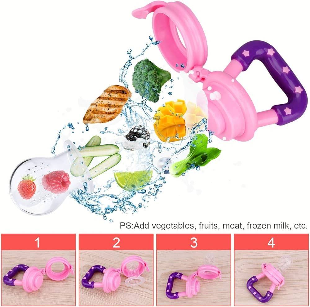 Set Of 3 Baby Fruit Food Feeders