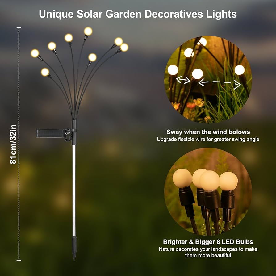 Set Of 2 Solar Garden Light