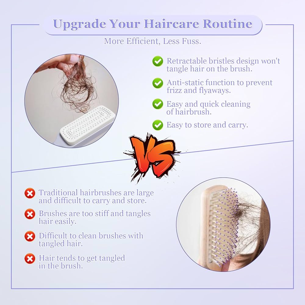 Self-Cleaning Hair Brush