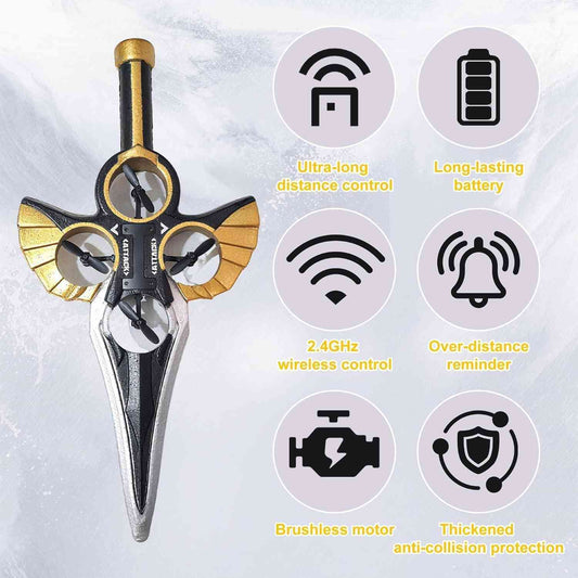 Remote Control Flying Sword Toy with Lights & 360° Stunts