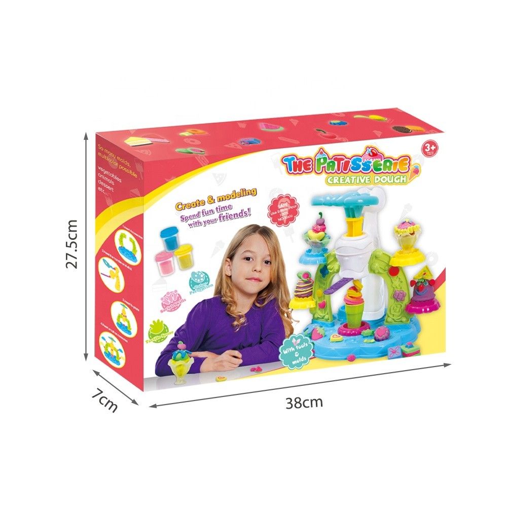 Kids Ice Cream Clay Toy with Molds (23 Pieces per Set)