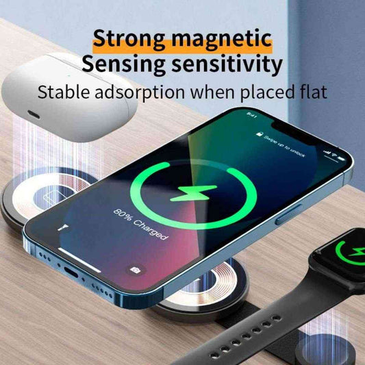 Magnetic 3-in-1 Wireless Charging Station (Phone / Apple Watch / AirPods)