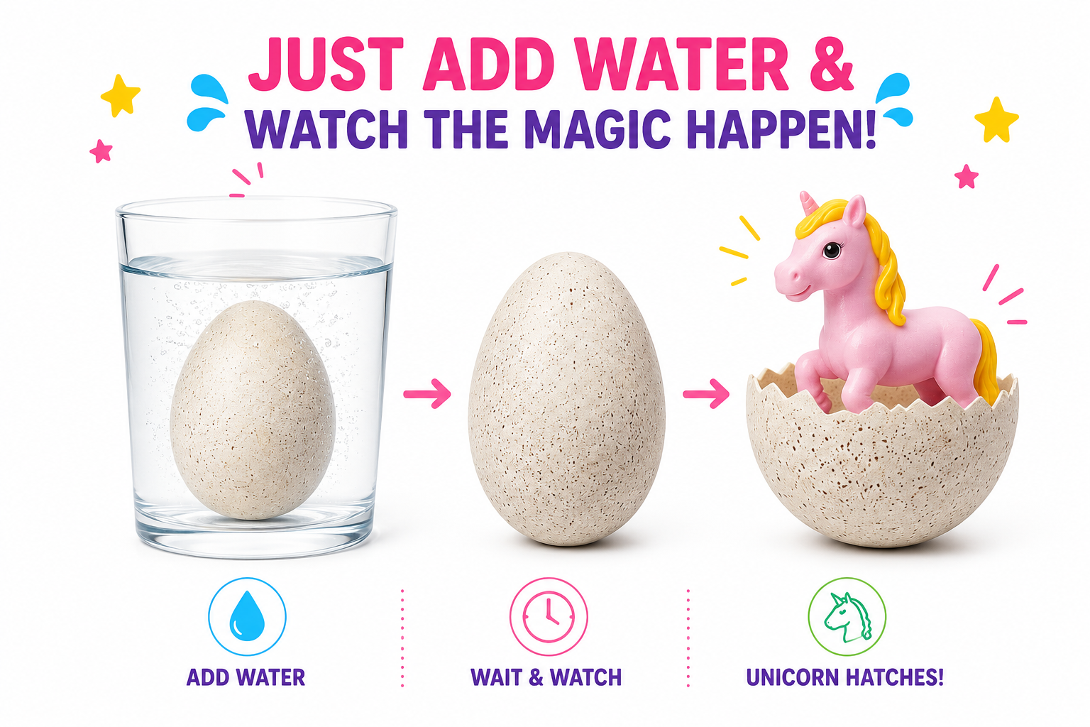 Set Of 4 Magic Dinosaur Surprise Eggs (4 PCS)