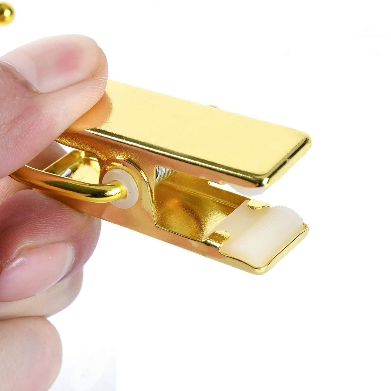 Set Of 6 Luxury Gold Hanging Clips – Space Saver for Home & Closet
