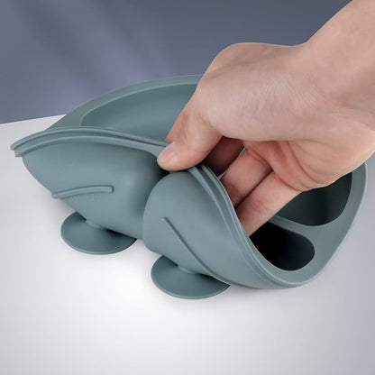 Silicone Baby Feeding Plate with Spoon & Fork