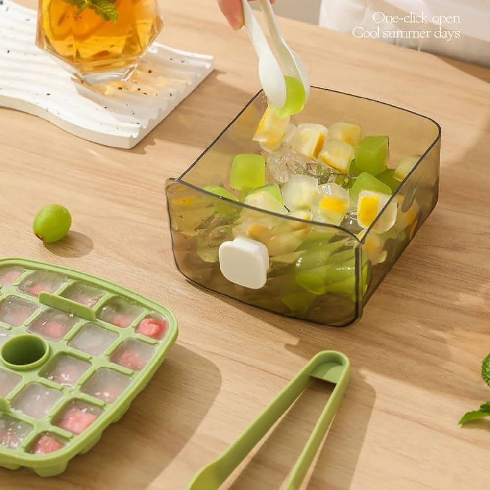 Ice Cube Box with Press Button
