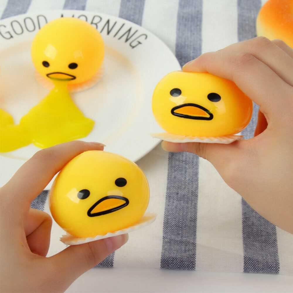 Set of 4 Puking Egg Yolk (4 pcs: Yellow+Blue+Red+Pink)
