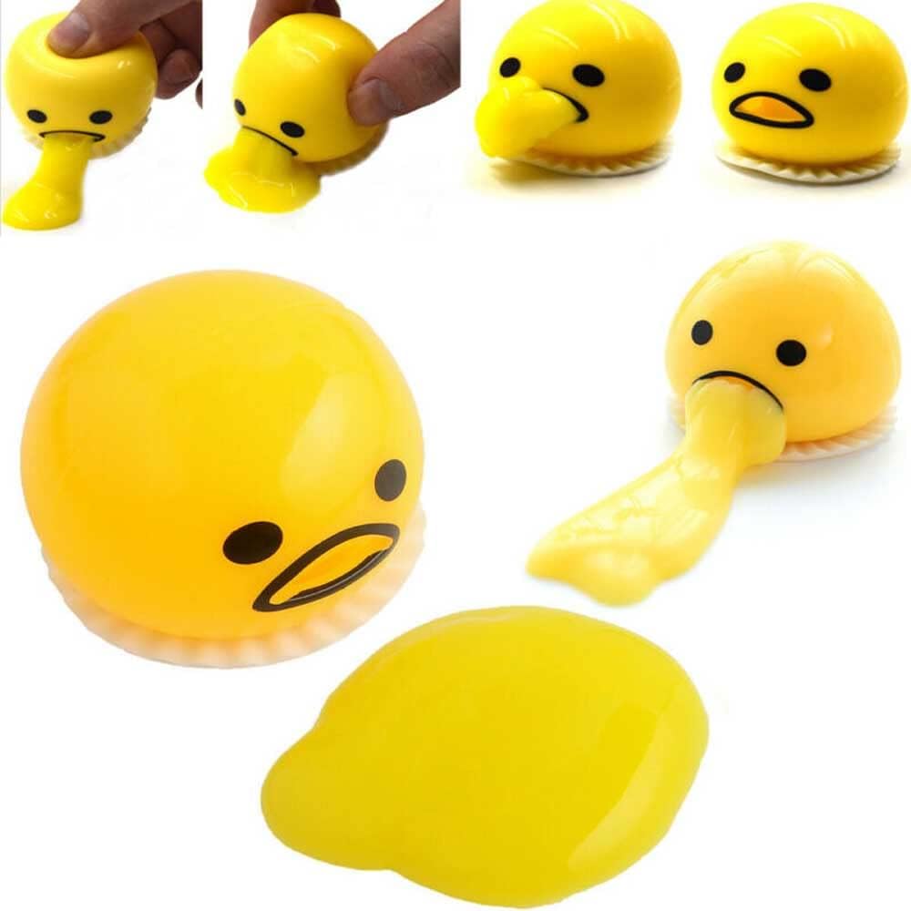 Set of 4 Puking Egg Yolk (4 pcs: Yellow+Blue+Red+Pink)