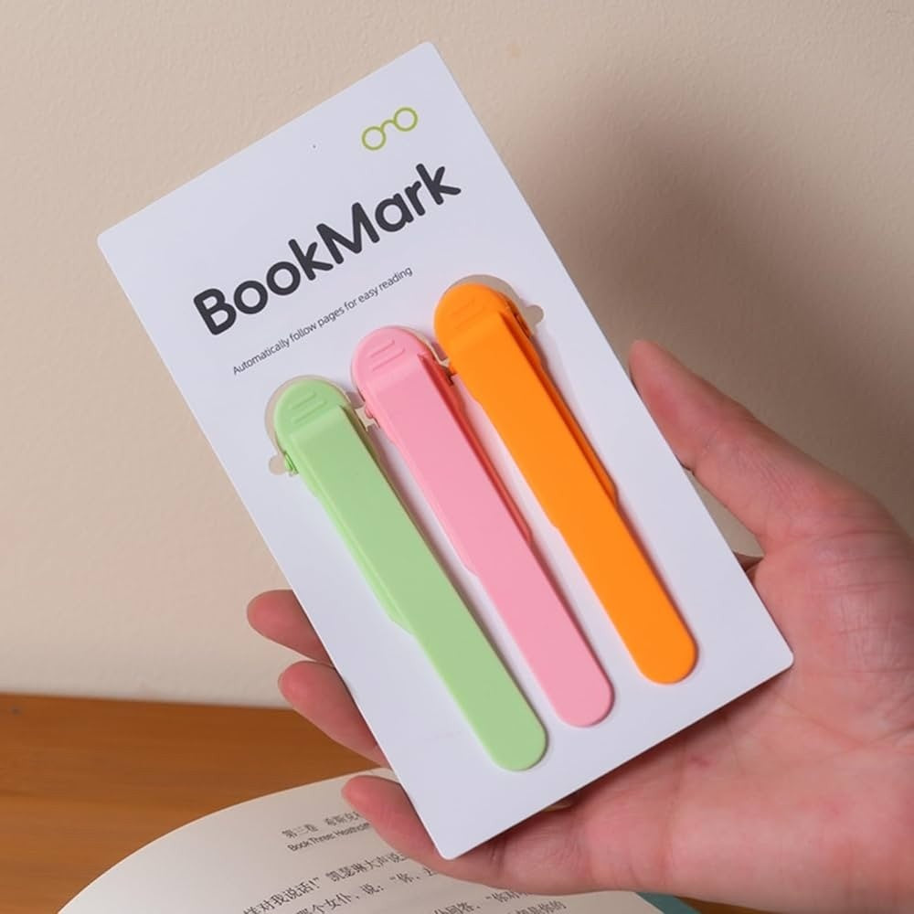 Colorful Clip Bookmarks (Set of 3)