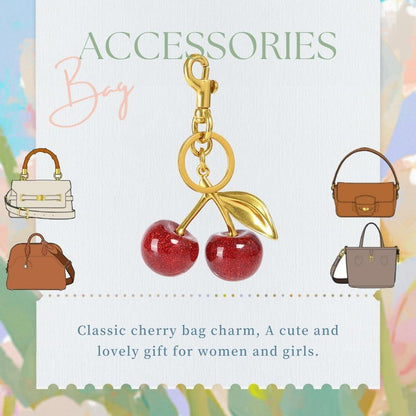 Cute Cherry Keychain – Stylish Bag & Key Accessory