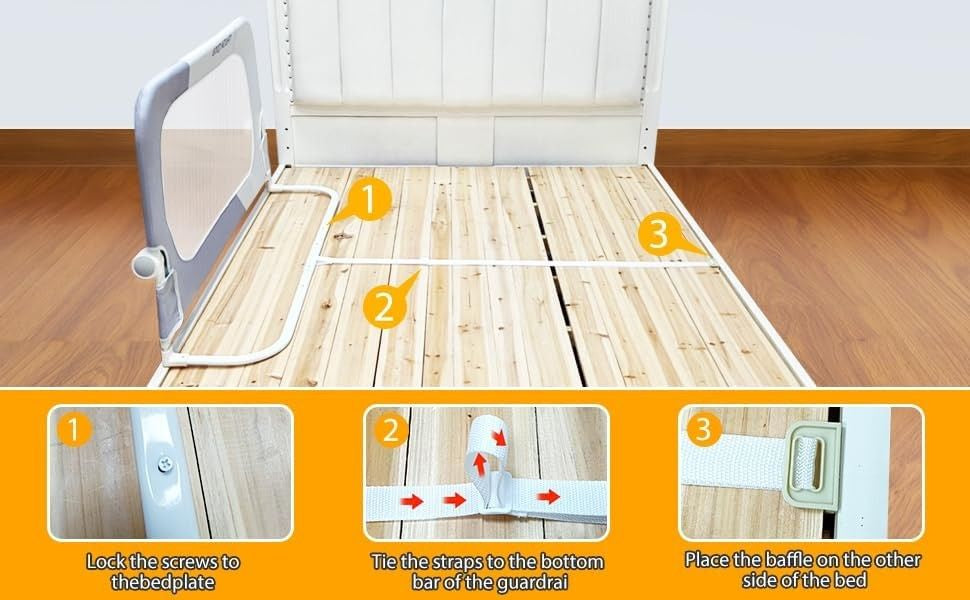Adjustable Baby Bed Safety Rail (Length 180cm)