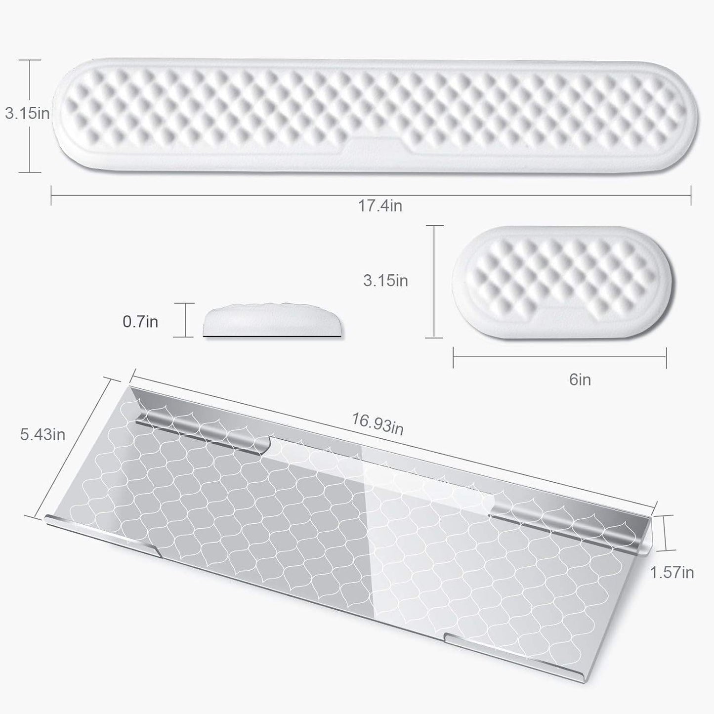 Mouse & Keyboard Wrist Rest – 2 Piece Set