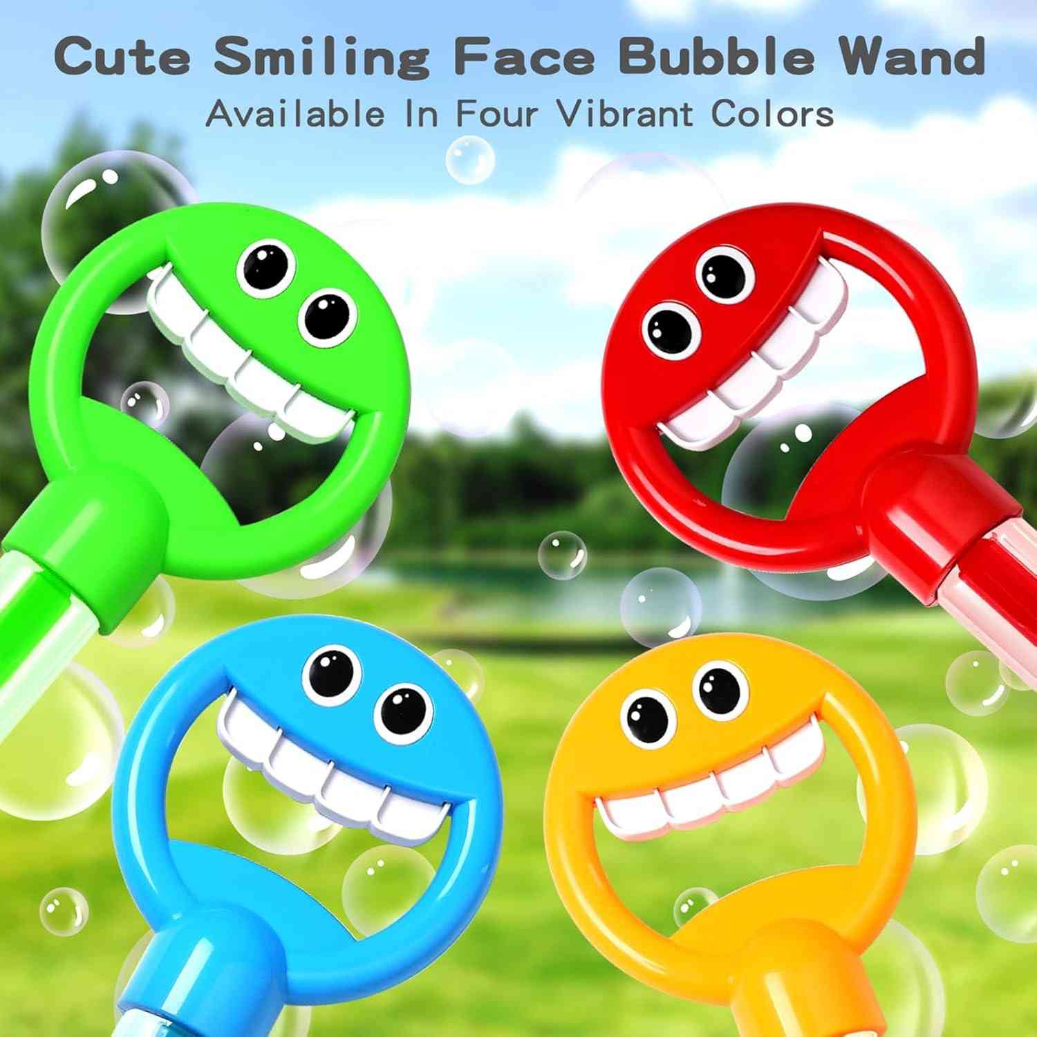 Set of 2 Five-Loop Kids Bubble Wand Toy (2 PCS with 3 packs of bubble liquid!)