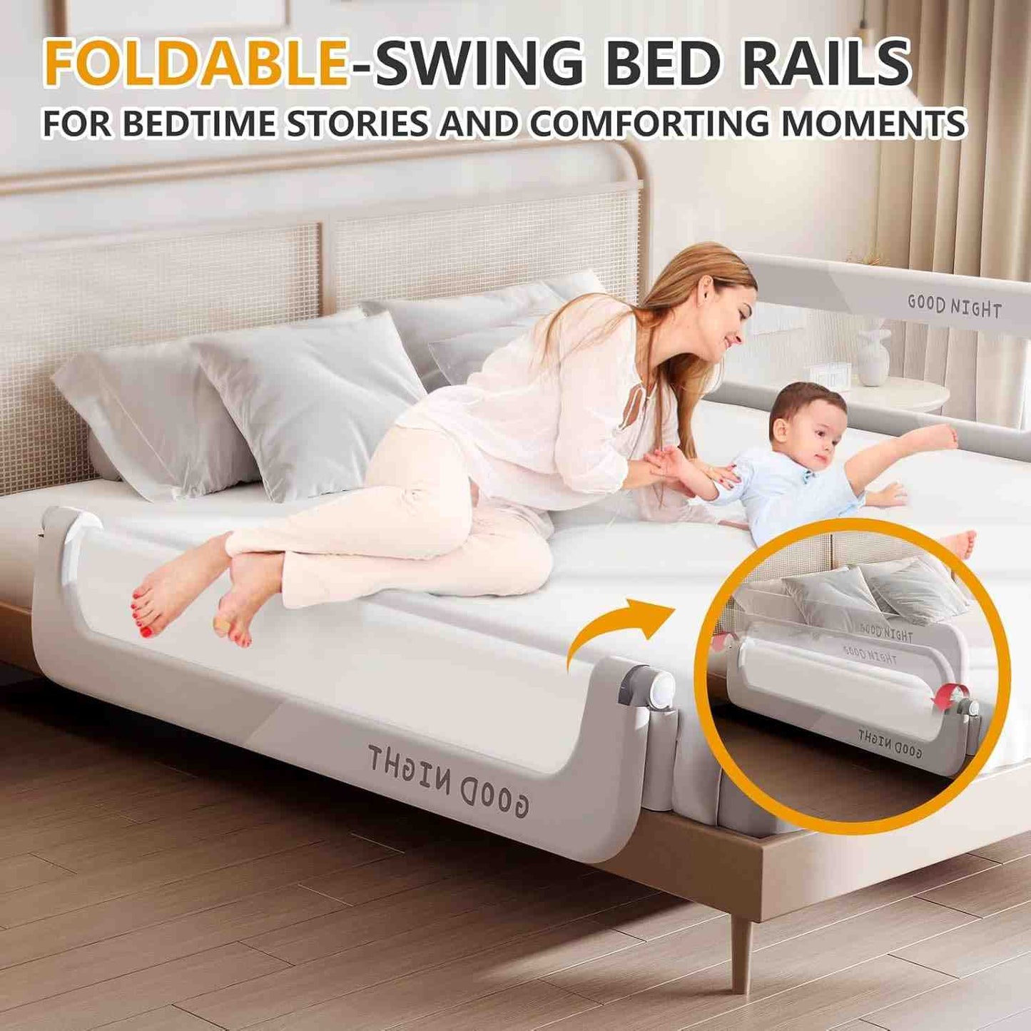 Adjustable Baby Bed Safety Rail