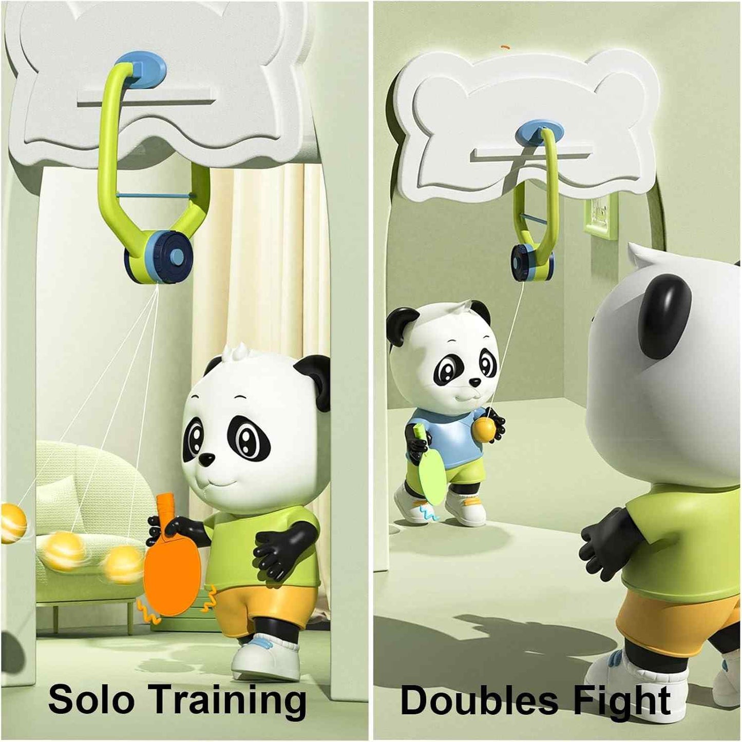 Indoor Hanging Table Tennis Training Paddle Set for Kids