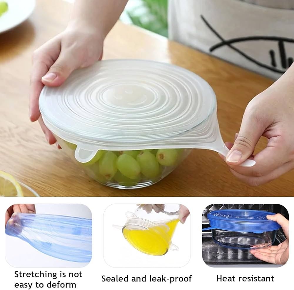 Reusable Silicone Stretch Lids (6 sizes)