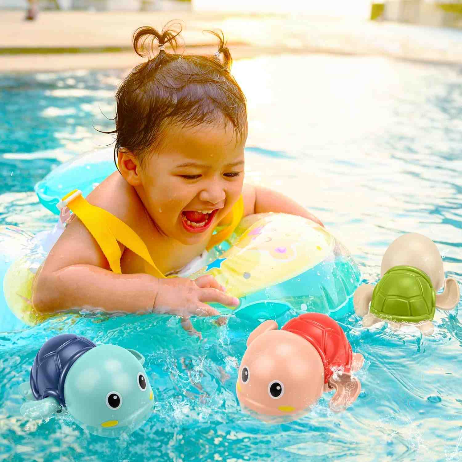 Set of 3 Bath Baby Water Toys (Duck, Dolphin and Turtle)