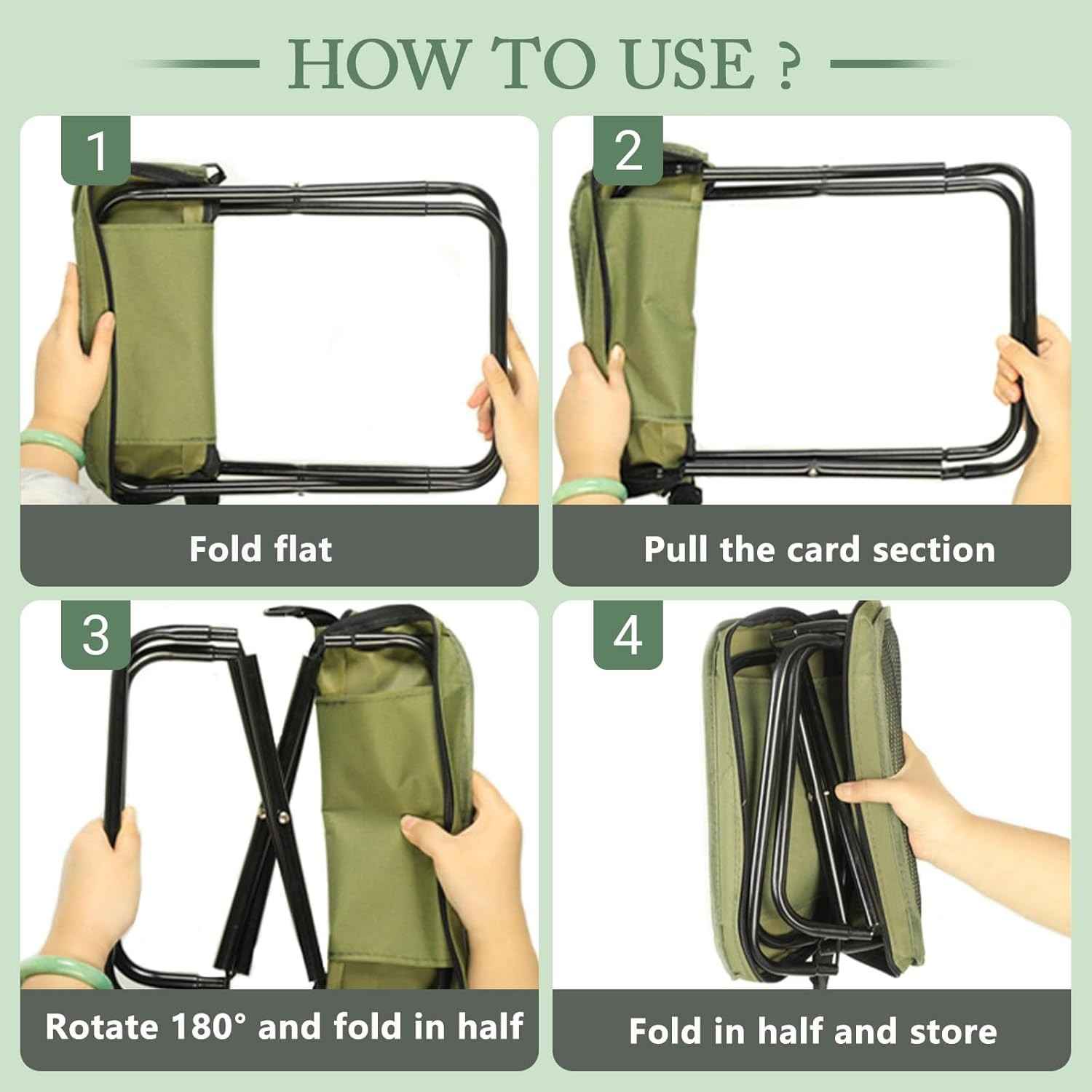 Portable Folding Stool for Camping & Hiking