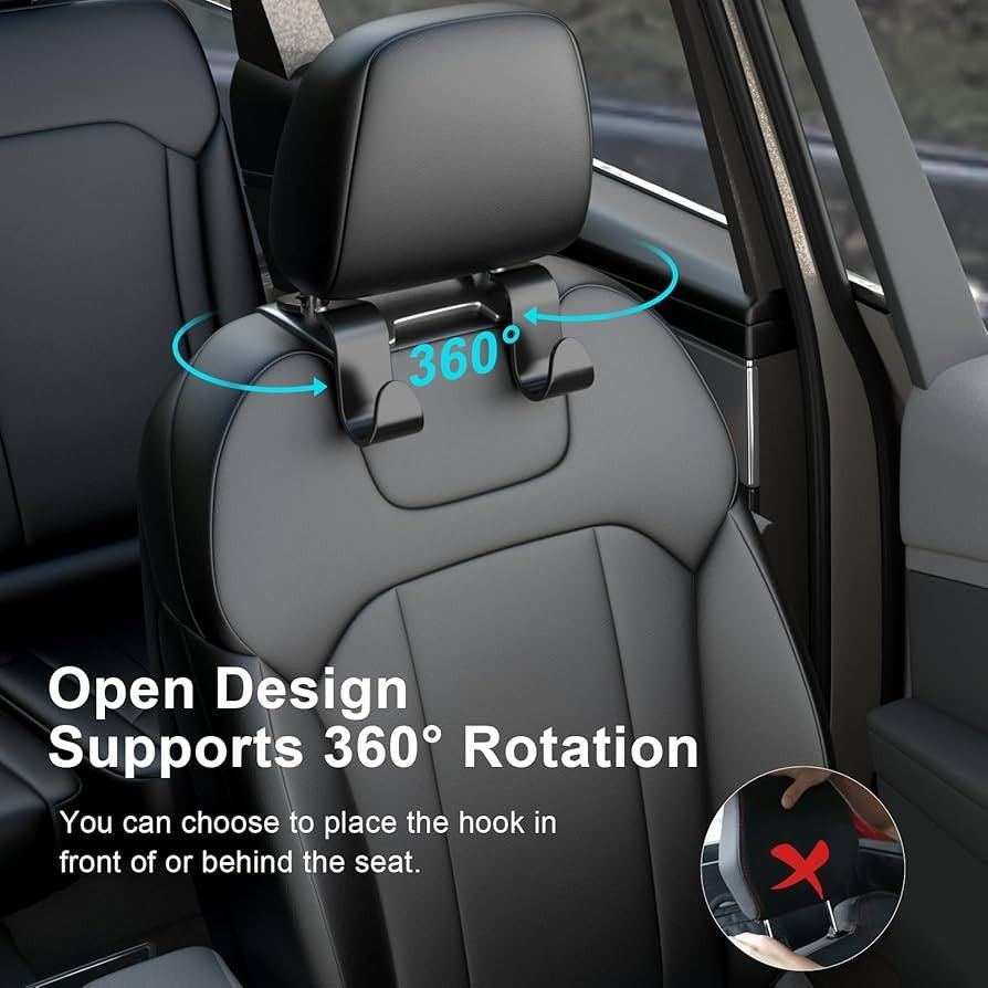 Set Of 4 Car Seat Back Hooks (4 PCS)