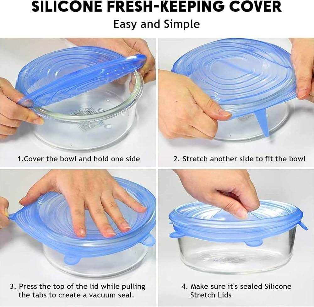 Reusable Silicone Stretch Lids (6 sizes)