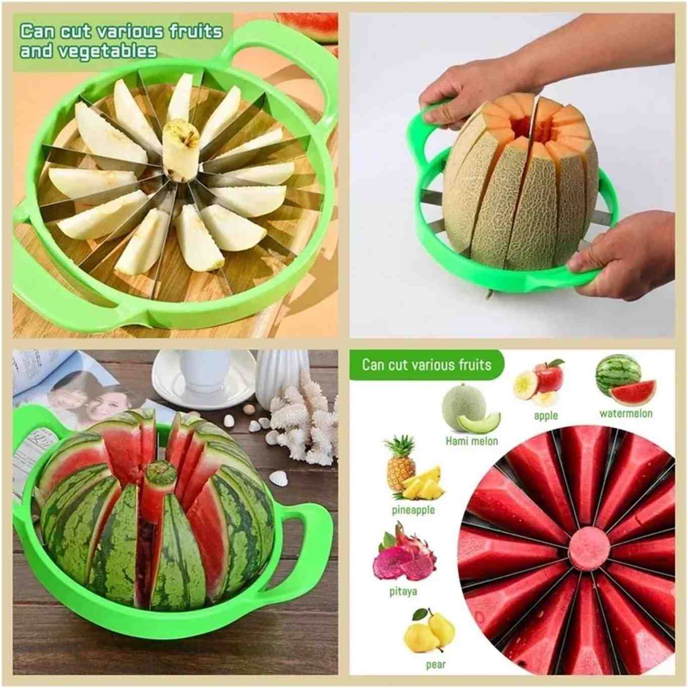 Stainless Steel Fruits Cutter (Watermelon-Pineapple-Apple-Pear...)