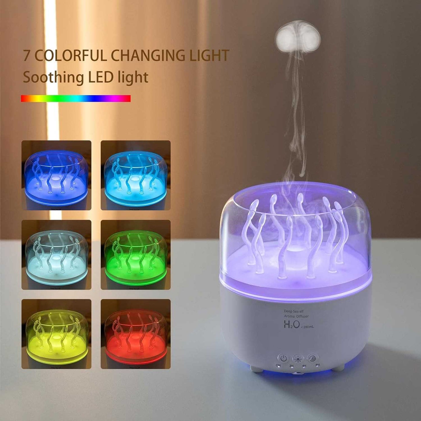 Jellyfish Aroma Diffuser & Humidifier with LED Light