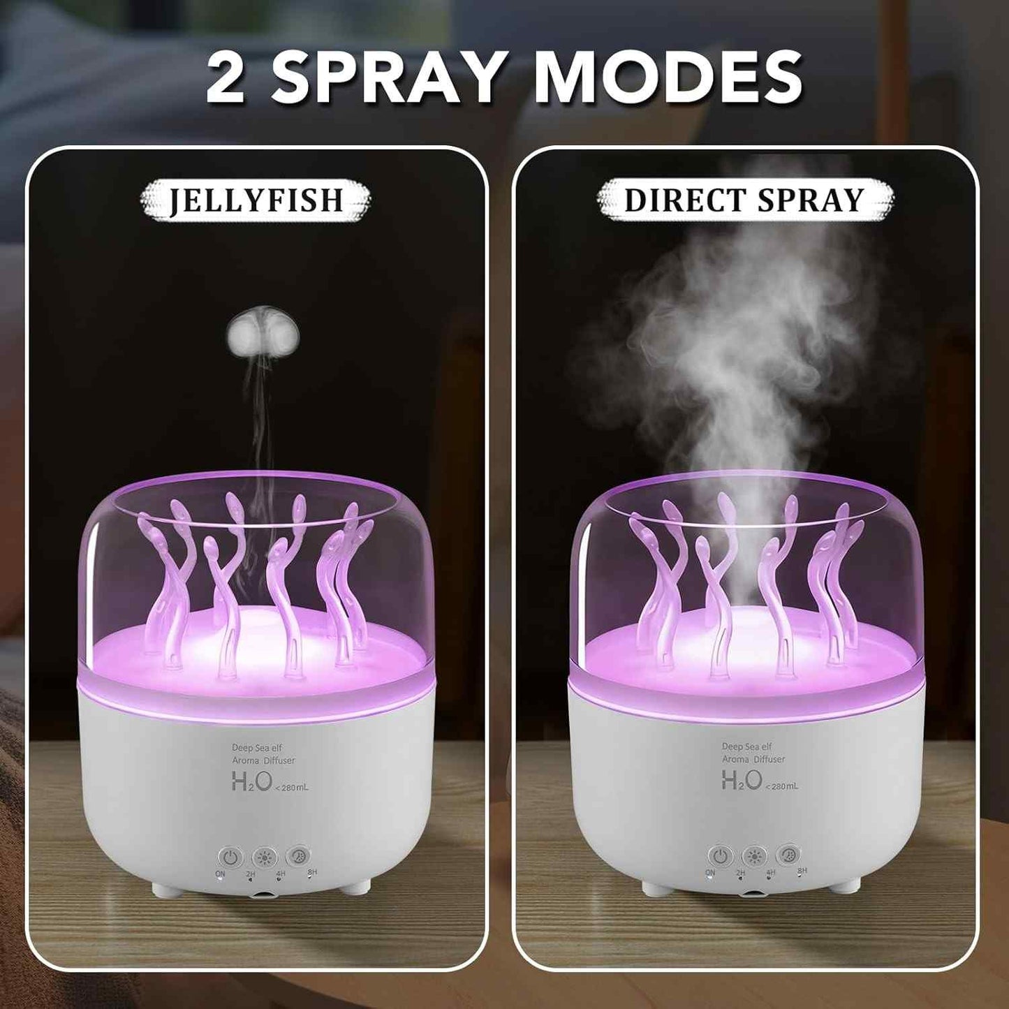 Jellyfish Aroma Diffuser & Humidifier with LED Light