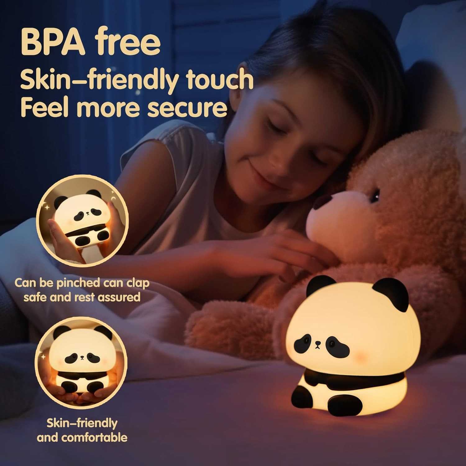 Cute Touch Sensor (Duck&Panda&Rabbit) LED Night Light