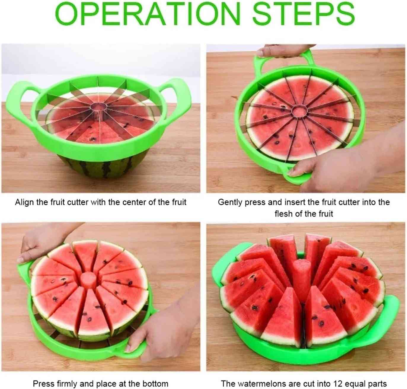 Stainless Steel Fruits Cutter (Watermelon-Pineapple-Apple-Pear...)