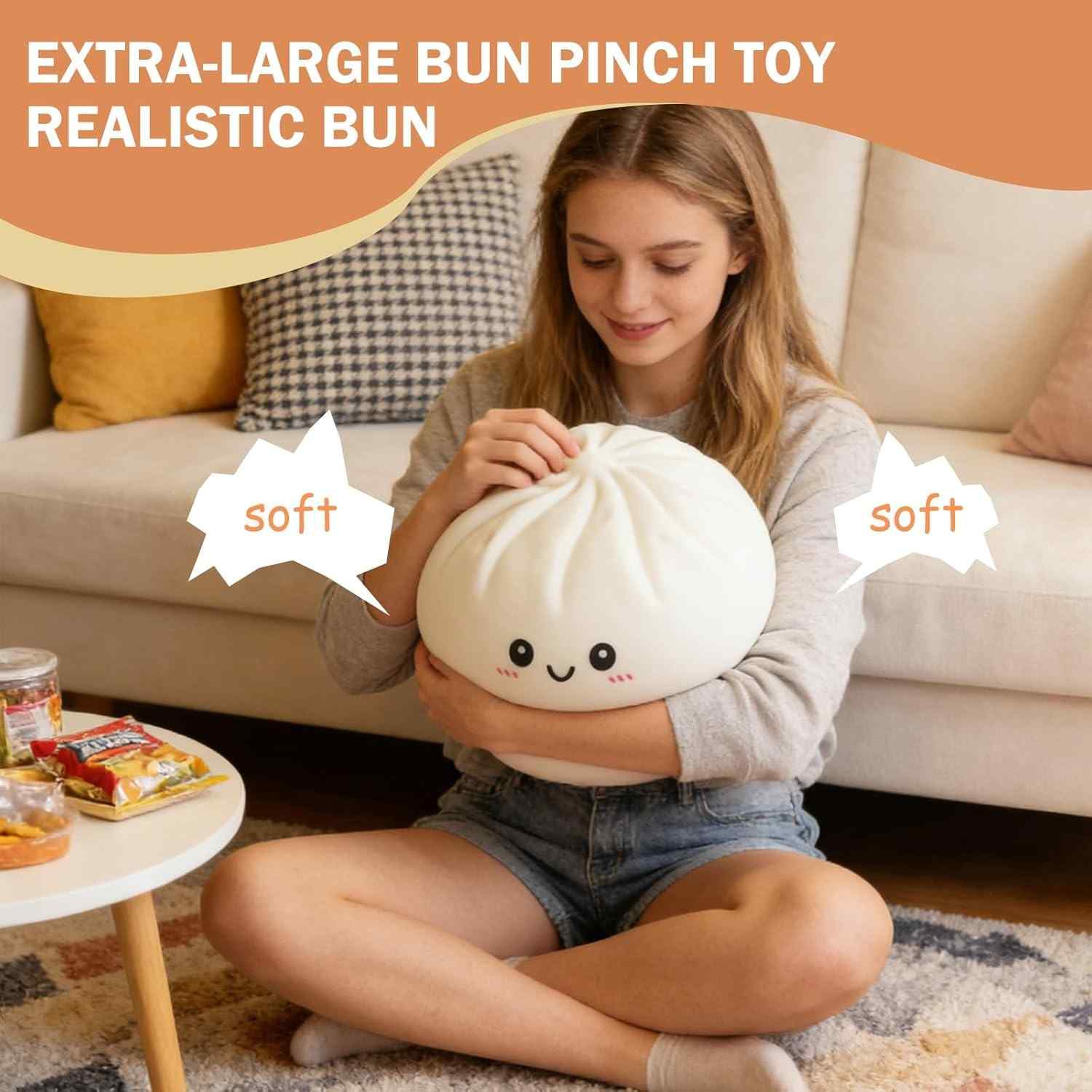 Giant Surprised Dumpling Squishy Toy (25 cm HIGH QUALITY)