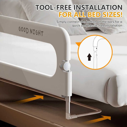 Adjustable Baby Bed Safety Rail