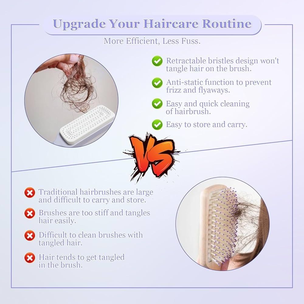 Self-Cleaning Hair Brush