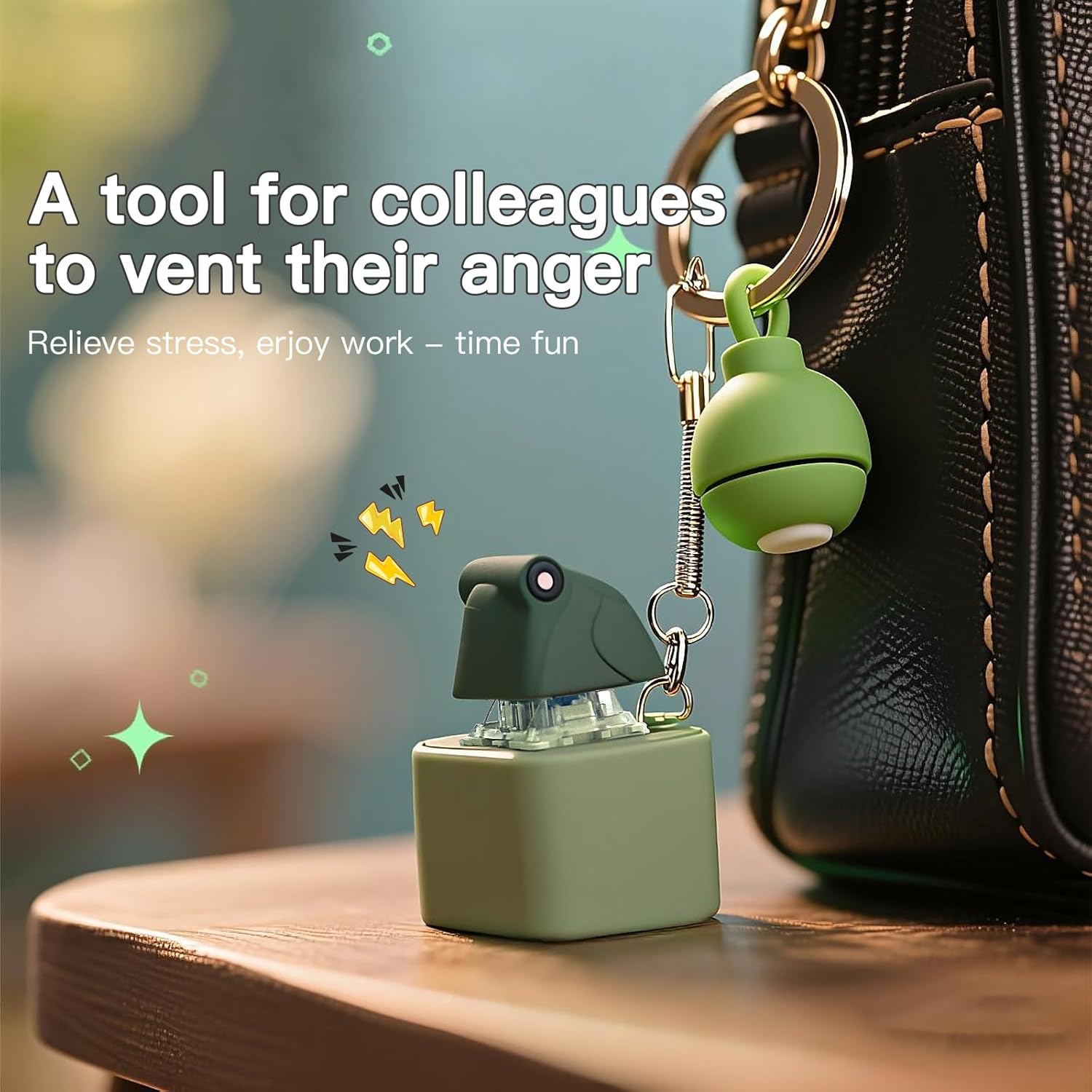 Interactive LED Light & Sound Animal Keychain Set of ( 1 Duck and 1 Frog)