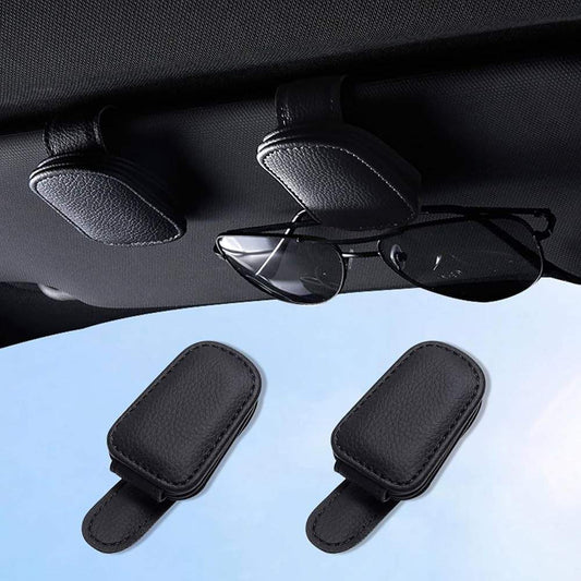Leather Car Glasses Clip (Set Of 1)
