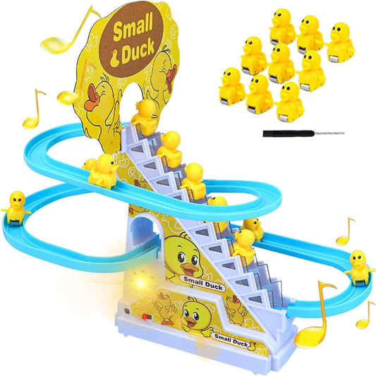 Duck Climbing Stairs Toy with Lights & Music