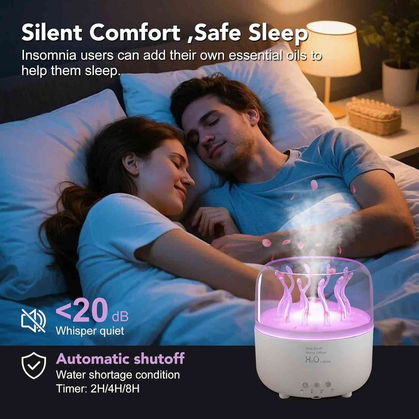 Jellyfish Aroma Diffuser & Humidifier with LED Light