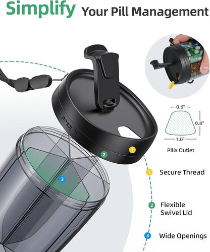 Portable Pill & Capsule Organizer