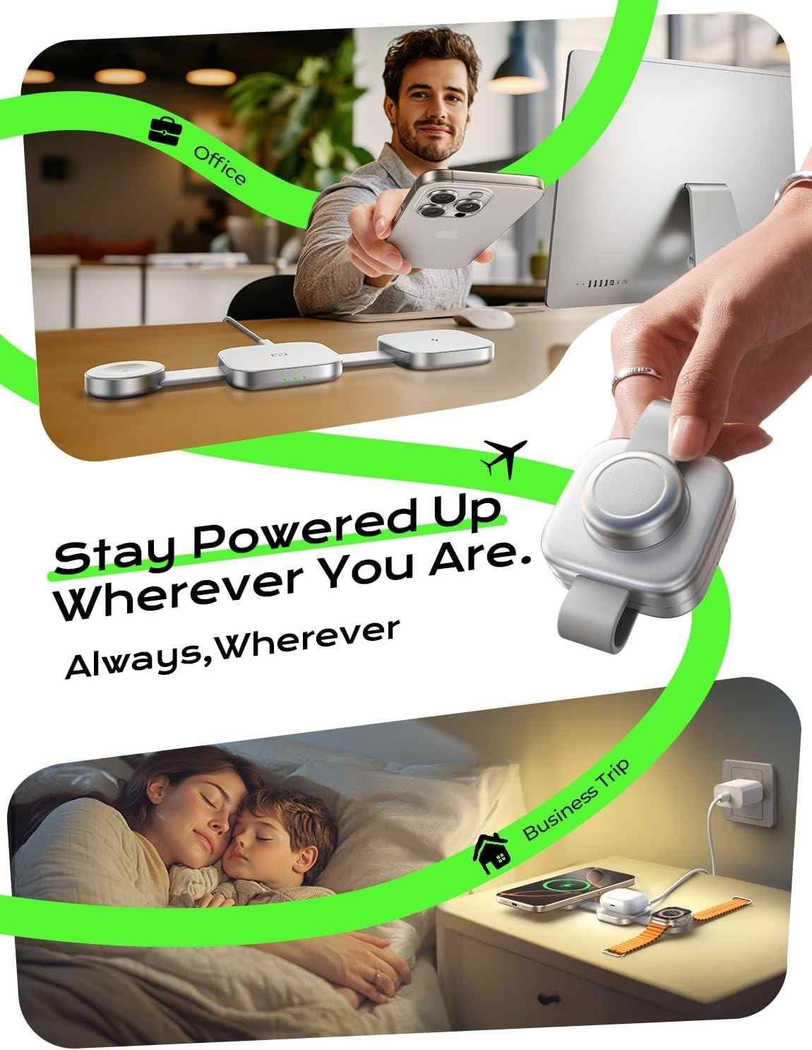 Magnetic 3-in-1 Wireless Charging Station (Phone / Apple Watch / AirPods)