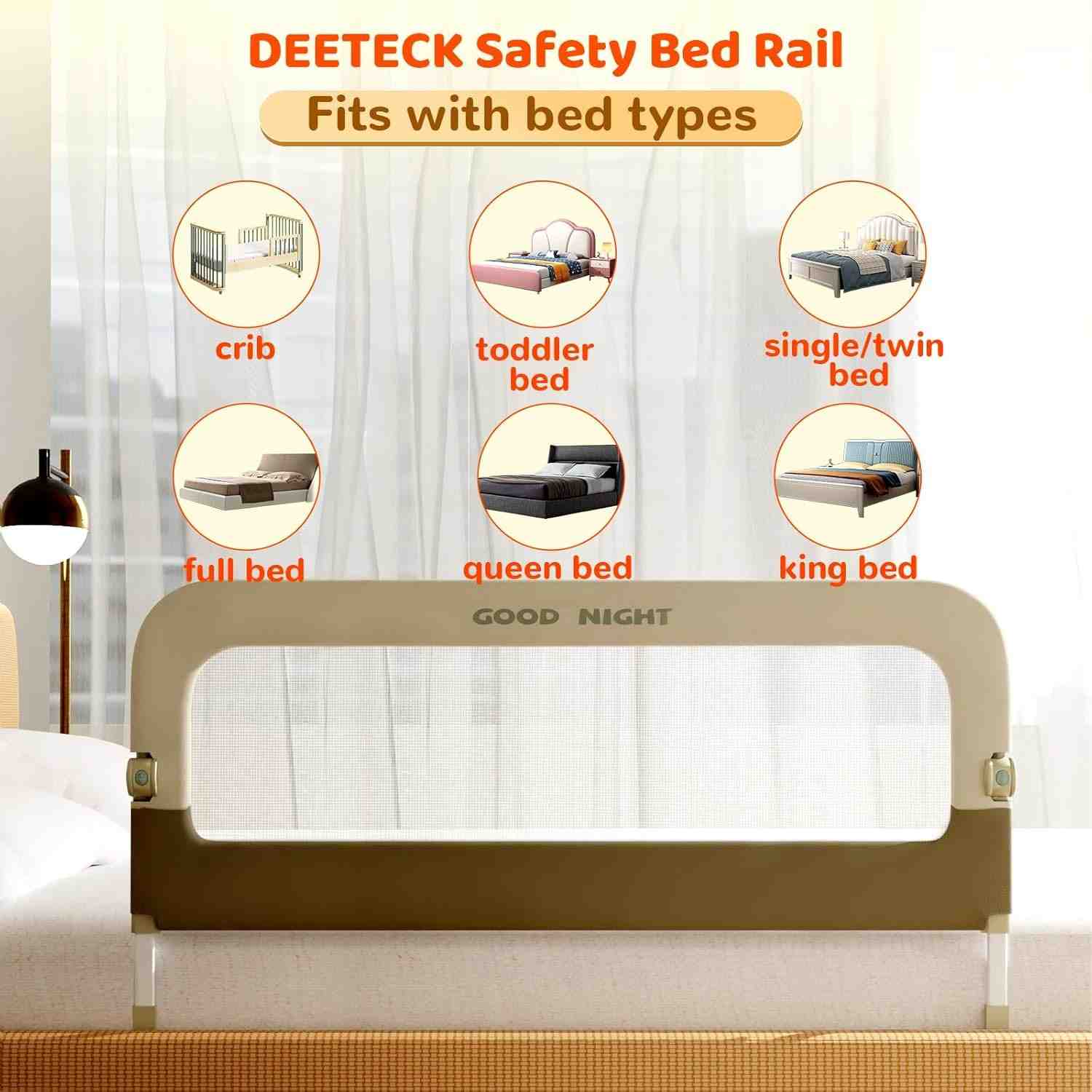 Adjustable Baby Bed Safety Rail (Length 180cm)