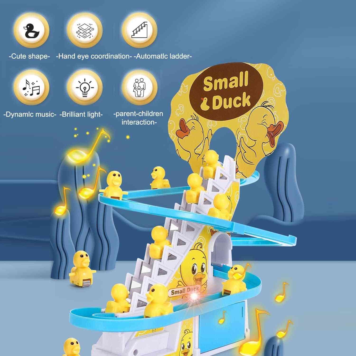 Duck Climbing Stairs Toy with Lights & Music (6 ducks)