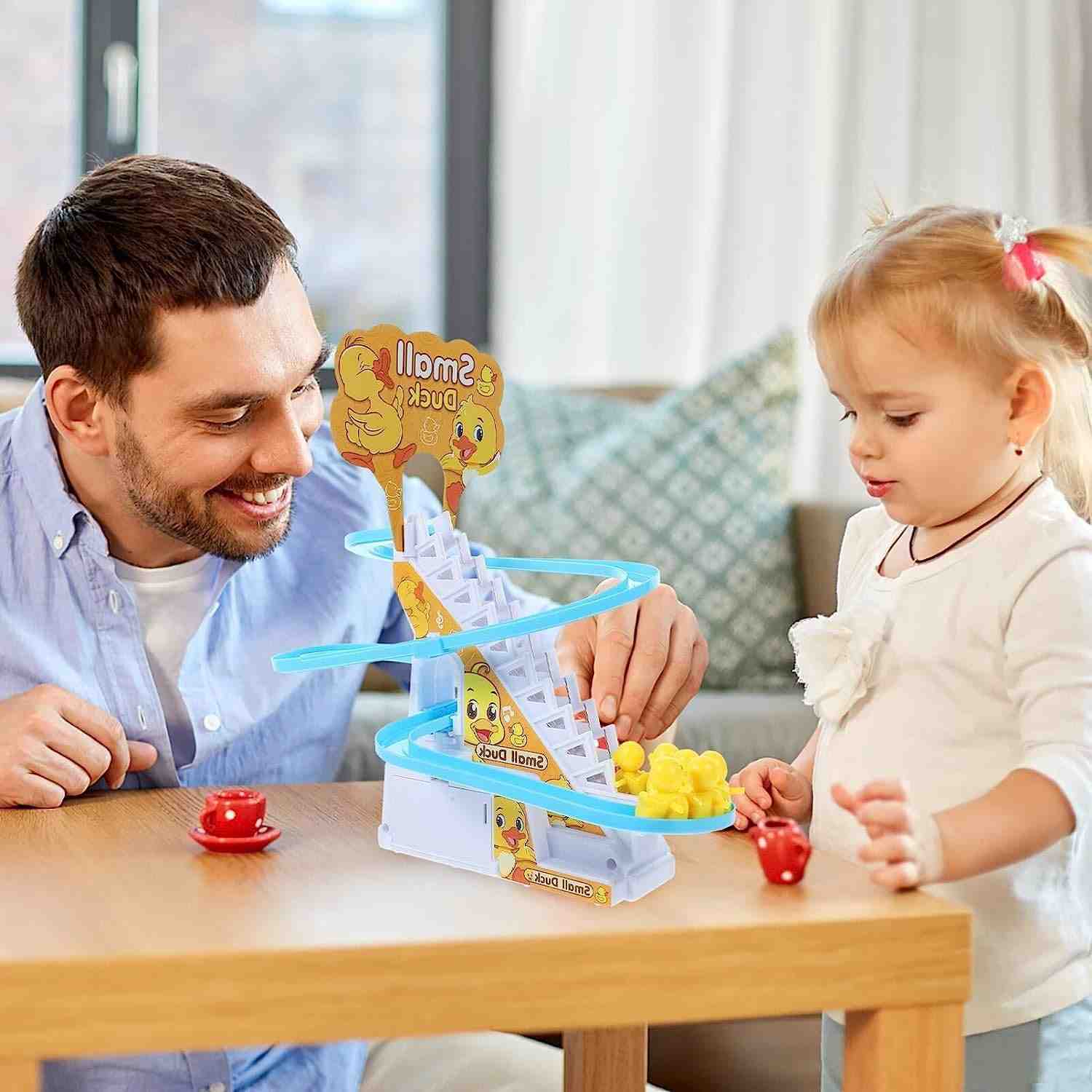 Duck Climbing Stairs Toy with Lights & Music (6 ducks)