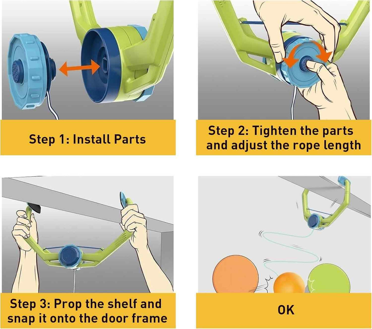Indoor Hanging Table Tennis Training Paddle Set for Kids