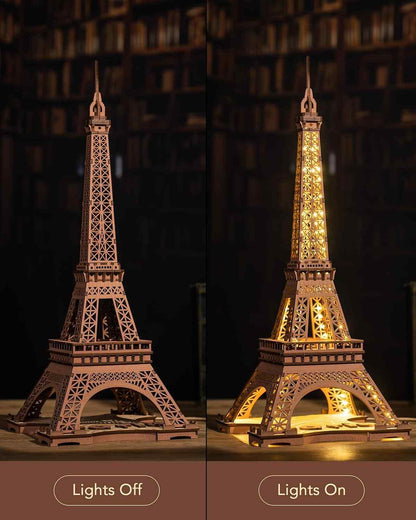 Eiffel Tower 3D Wooden Puzzle Night Light