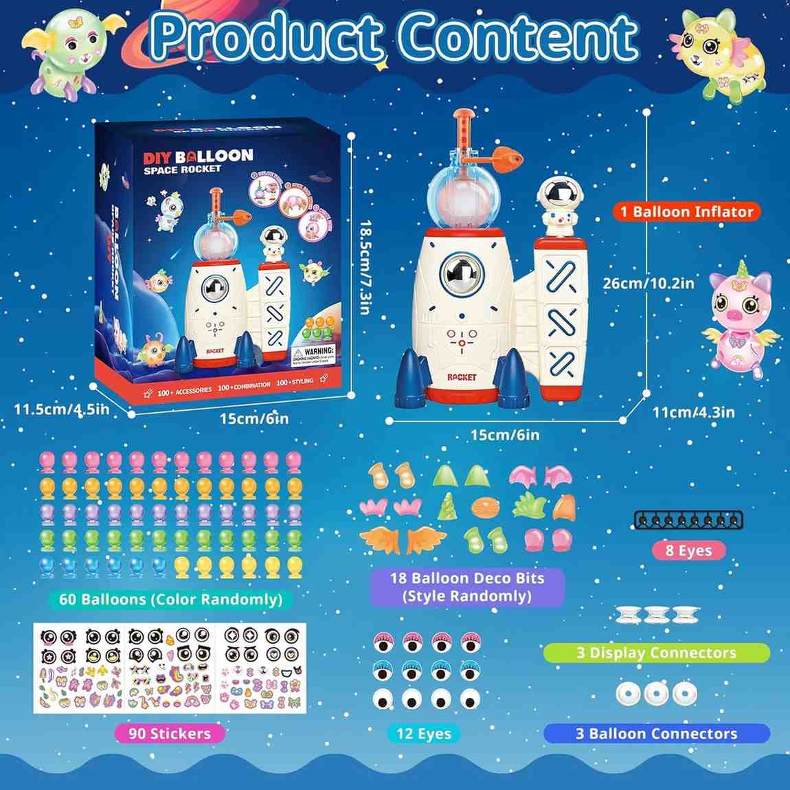 DIY Space Rocket Balloon Craft Kit – STEM Creative Play Set for Kids