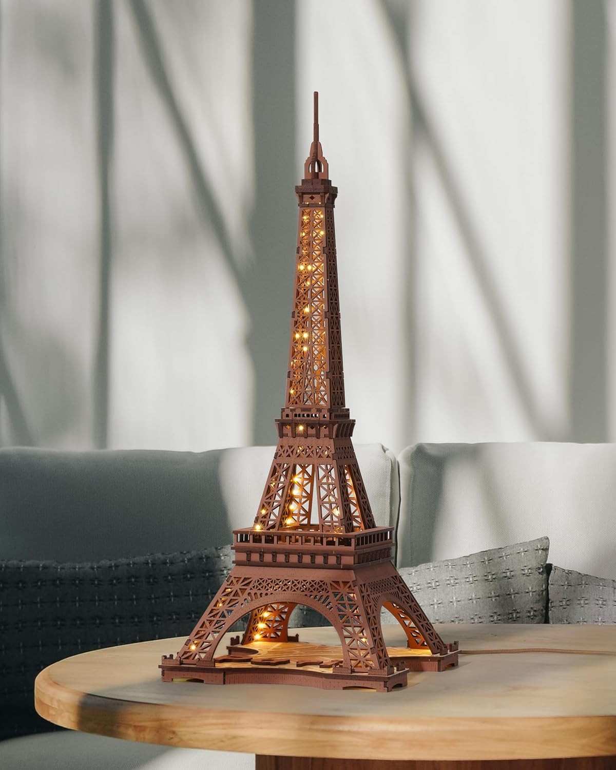 Eiffel Tower 3D Wooden Puzzle Night Light