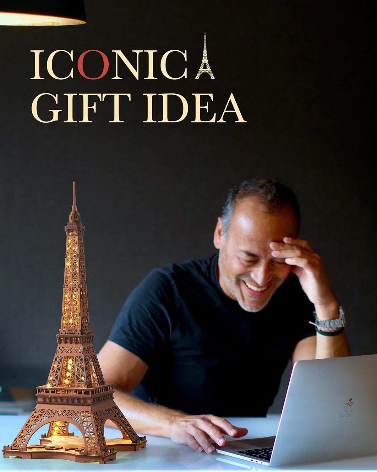 Eiffel Tower 3D Wooden Puzzle Night Light