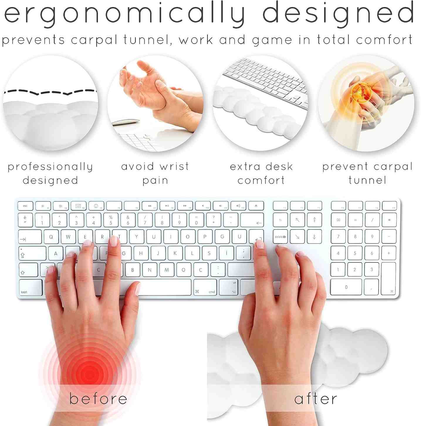 Mouse & Keyboard Wrist Rest – 2 Piece Set (HIGH QUALITY)