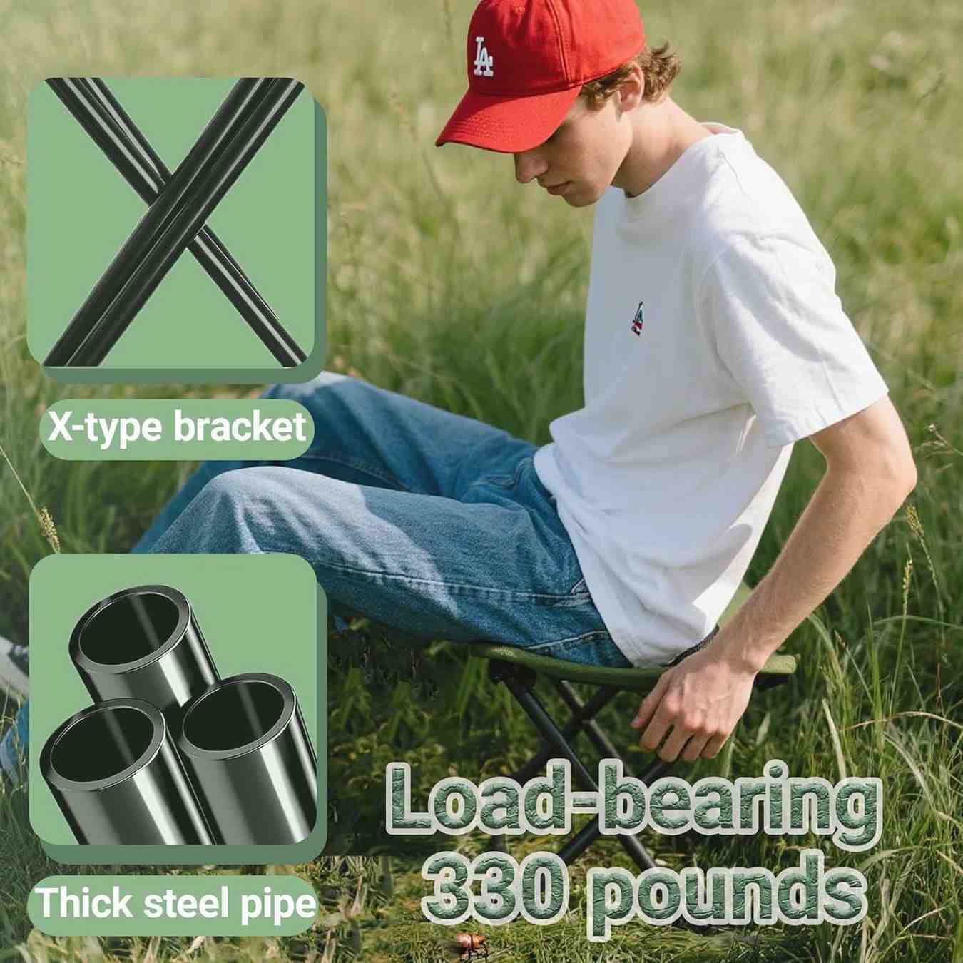 Portable Folding Stool for Camping & Hiking