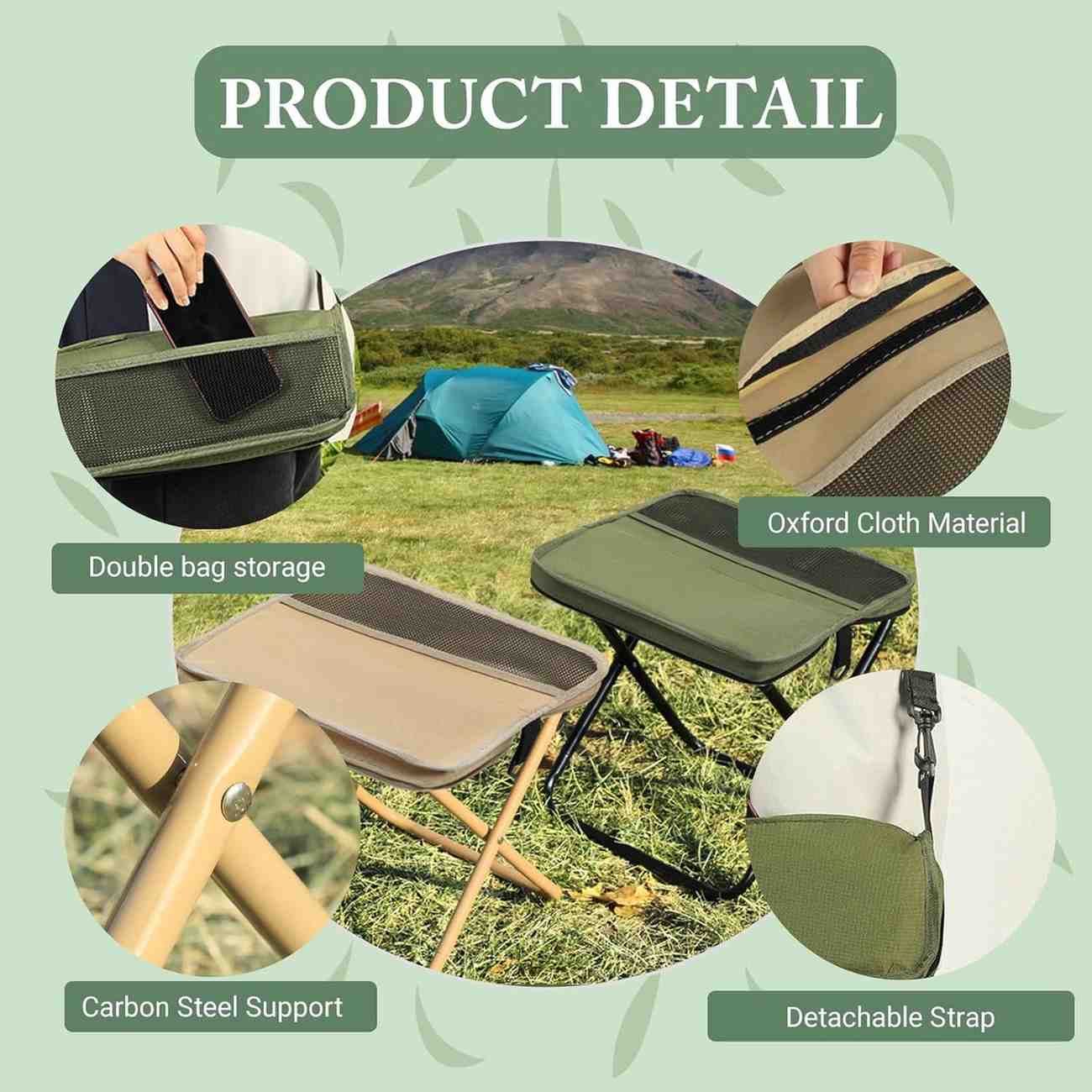 Portable Folding Stool for Camping & Hiking